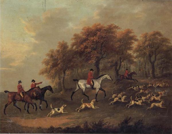 John Nost Sartorius Entering The Woods,A Hunt oil painting image